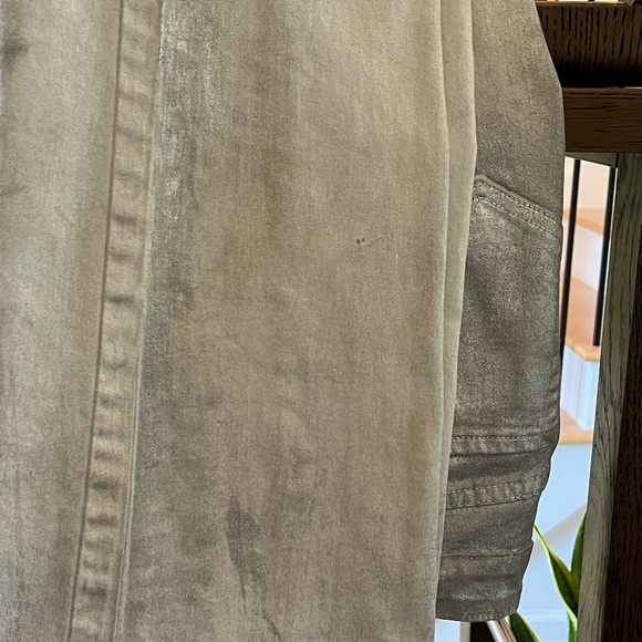 Beautiful women’s Caché metallic coated jeans Size 4 - Picture 5 of 9